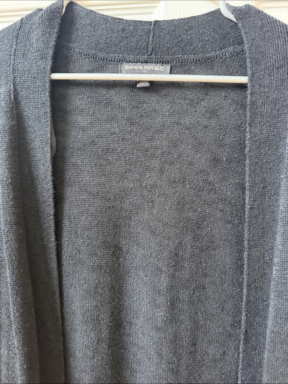 Banana Republic Women's black long, Open-Front Cardigan